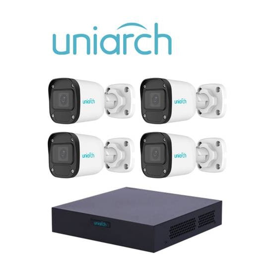 KIT DE VIDEOVIGILANCIA UNIARCH XVR301-04F/4*UAC-B112-F28, 4, 1920 X 1080 PIXELES