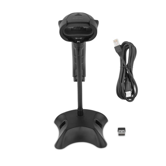 LECTOR DE CÓDIGO DE BARRAS 2 D QIAN INALÁMBRICO- INCLUYE BASE, COMPATIBLE CON CÓDIGOS 1D Y 2D