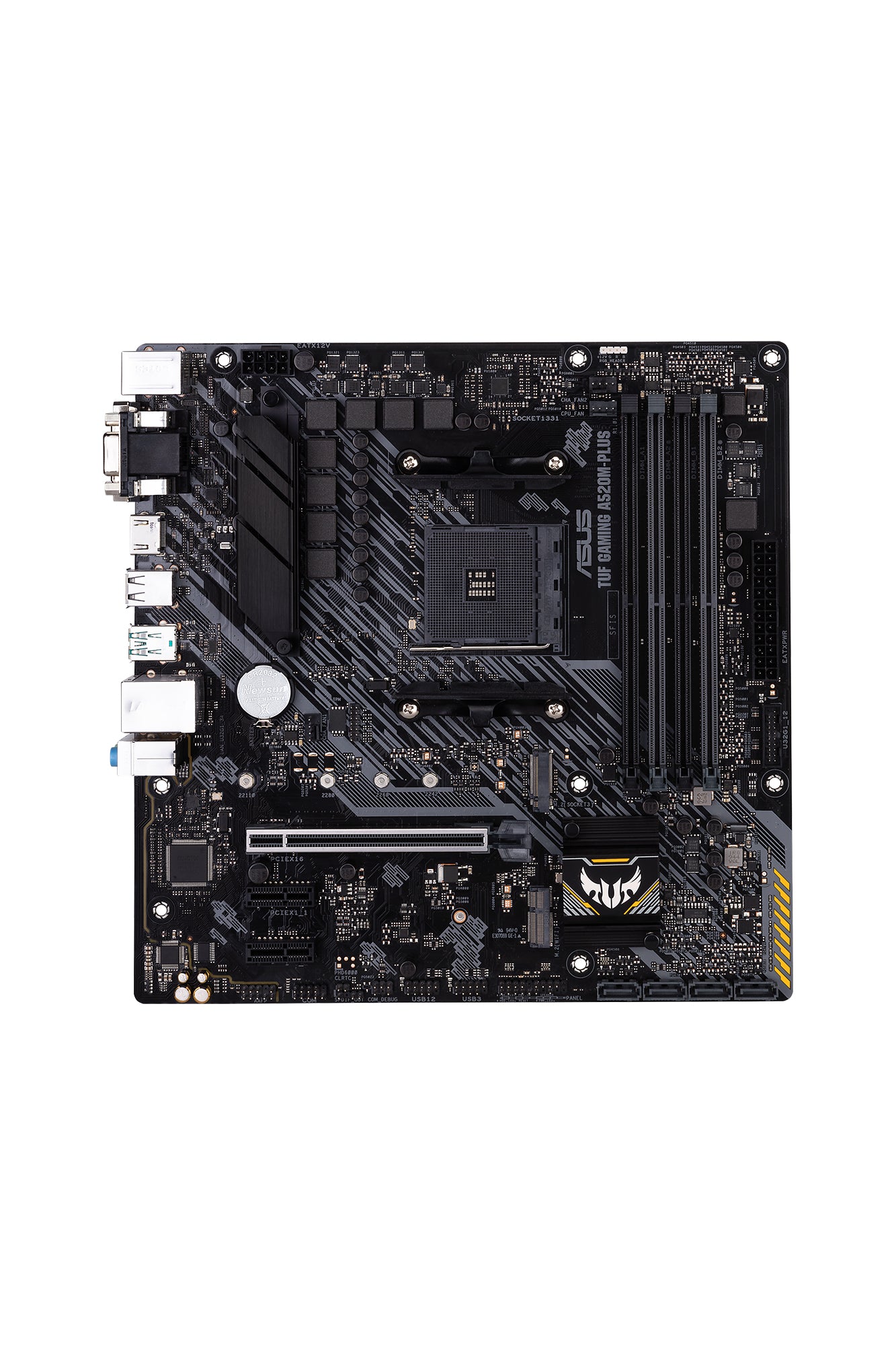 TARJETA MADRE ASUS TUF GAMING A520M-PLUS WIFI MICRO ATX, AMD,RYZEN AM4, ,M.2, DISPLAYPORT, HDMI, D-SUB, PUERTOS USB 3.2 GEN 1, SATA 6 GBPS Y AURA SYNC