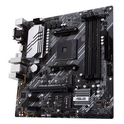 TARJETA MADRE ASUS PRIME B550M-A AC,MICRO ATX, AMD,RYZEN AM4, PCIE 4, HDMI / D-SUB / DVI, SATA 6 GBPS, USB 3.2 GEN 2, AURA SYNC.