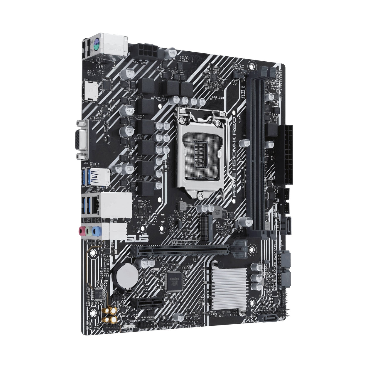 TARJETA MADRE ASUS PRIME H510M-K R2.0, MICRO ATX, SOCKET INTEL® LGA 1200,, INTEL®11A Y 10A GEN,PCIE 4.0, PUERTO M.2 DE 32 GBPS, HDMI™, VGA, USB 3.2 GEN 1 T