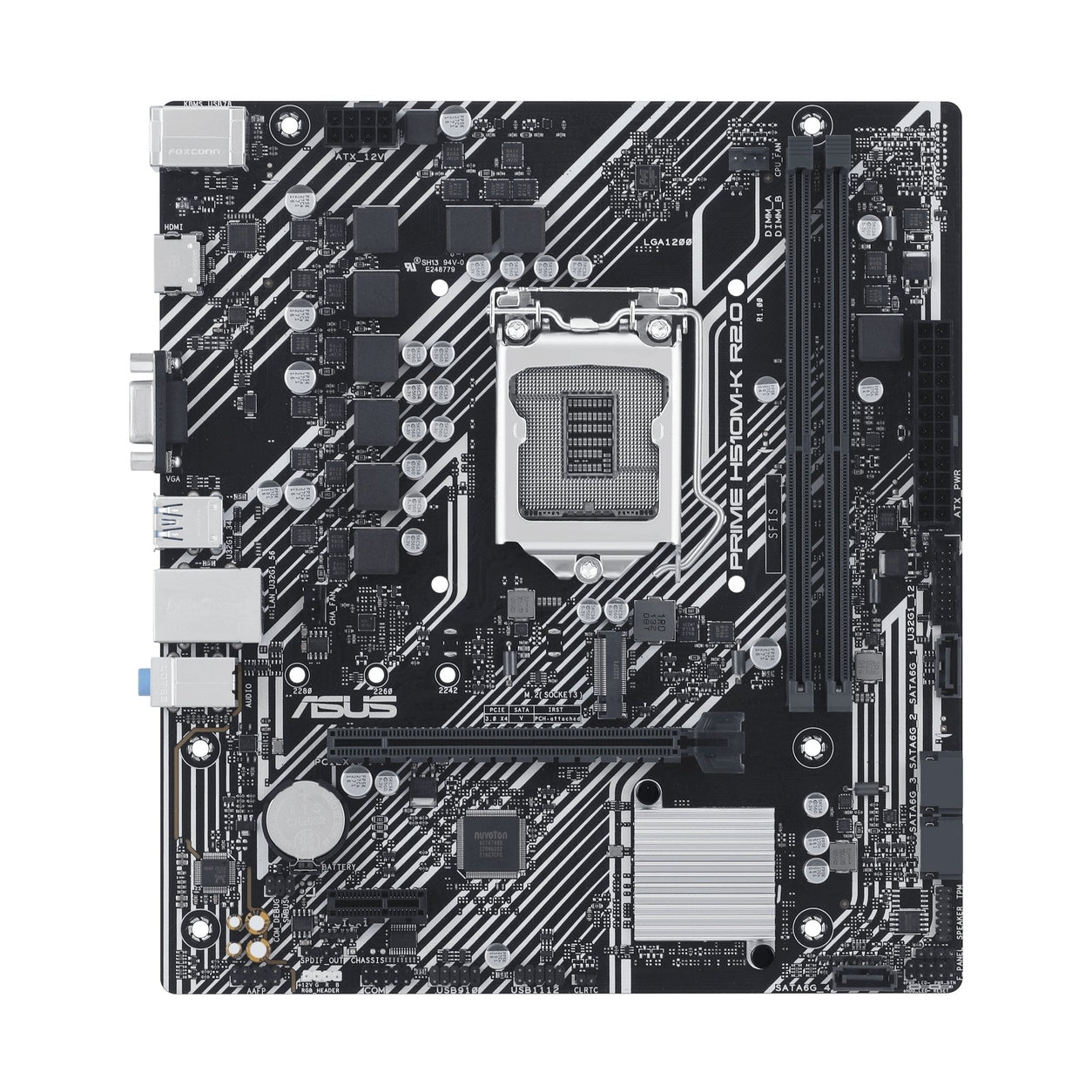 TARJETA MADRE ASUS PRIME H510M-K R2.0, MICRO ATX, SOCKET INTEL® LGA 1200,, INTEL®11A Y 10A GEN,PCIE 4.0, PUERTO M.2 DE 32 GBPS, HDMI™, VGA, USB 3.2 GEN 1 T