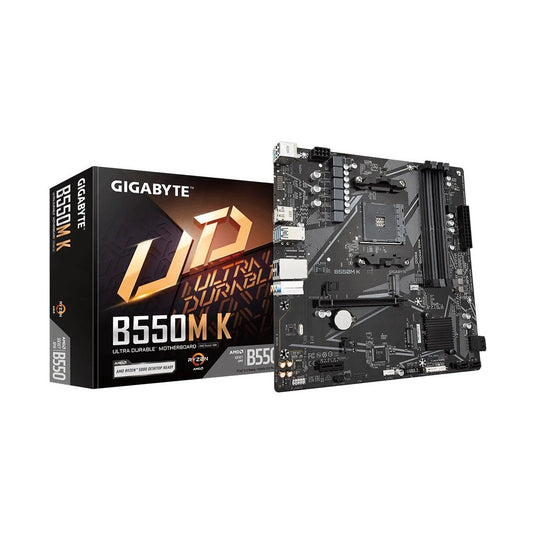 TARJETA MADRE GIGABYTE MICRO ATX B550M K, S-AM4, AMD B550, HDMI, 128GB DDR4 PARA AMD