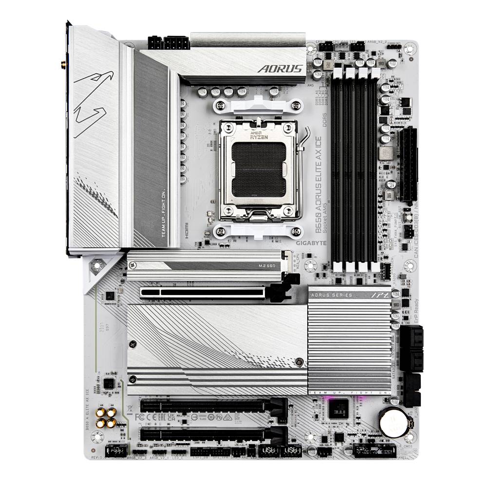 TARJETA MADRE  GIGABYTE ATX  B650 AORUS  ELITE AX ICE, SAM5, AMD B650,  HDMI, 192GB  DDR5 PARA AMD