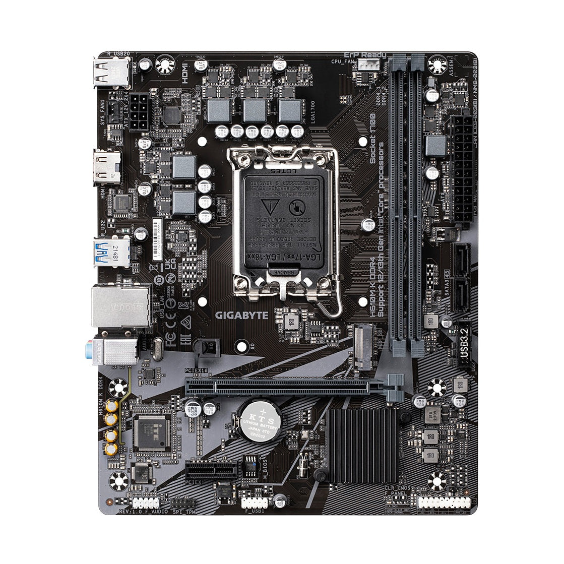 TARJETA MADRE GIGABYTE MICRO-ATX H610M K DDR4, S-1700, INTEL H610 EXPRESS, HDMI, 64GB DDR4 PARA INTEL