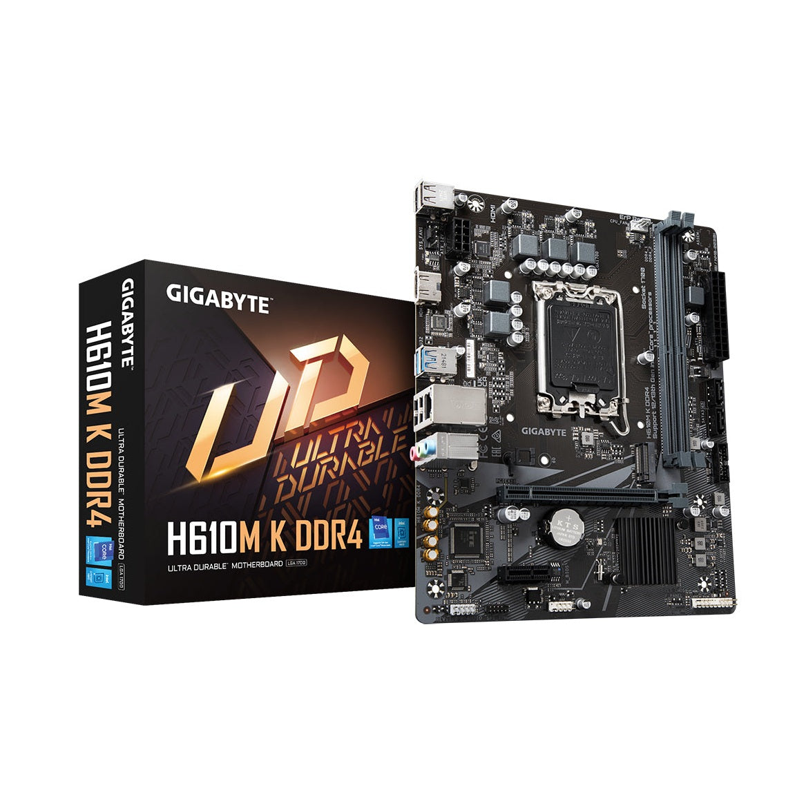 TARJETA MADRE GIGABYTE MICRO-ATX H610M K DDR4, S-1700, INTEL H610 EXPRESS, HDMI, 64GB DDR4 PARA INTEL