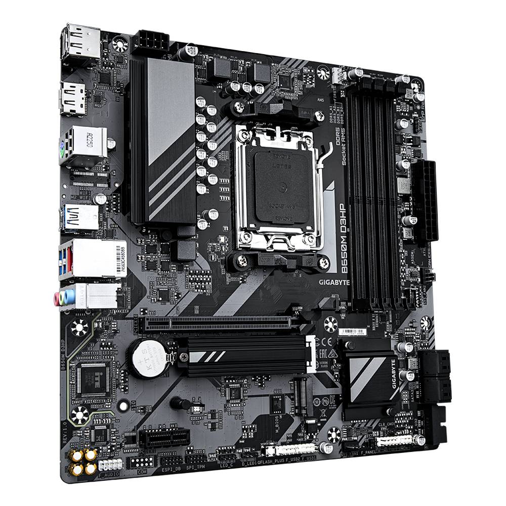 MOTHERBOARDS GIGABYTE B650M D3HP, DDR5-SDRAM, 192 GB, AMD, ZÓCALO AM5, MICRO ATX