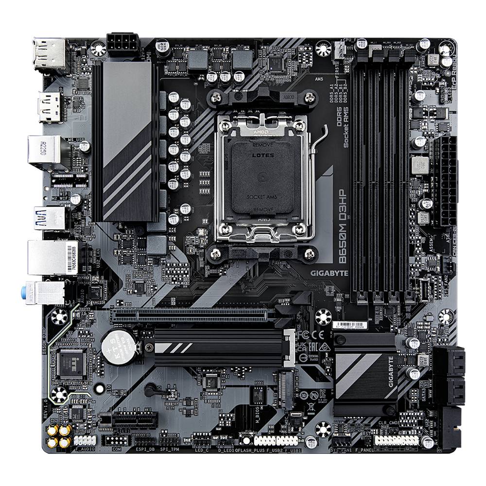 MOTHERBOARDS GIGABYTE B650M D3HP, DDR5-SDRAM, 192 GB, AMD, ZÓCALO AM5, MICRO ATX