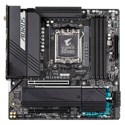 MOTHERBOARD GIGABYTE B650M AORUS ELITE AX PROCESADOR AMD SOCKET AM5, SUPPORT FOR: AMD RYZEN