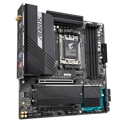 MOTHERBOARD GIGABYTE B650M AORUS ELITE AX PROCESADOR AMD SOCKET AM5, SUPPORT FOR: AMD RYZEN