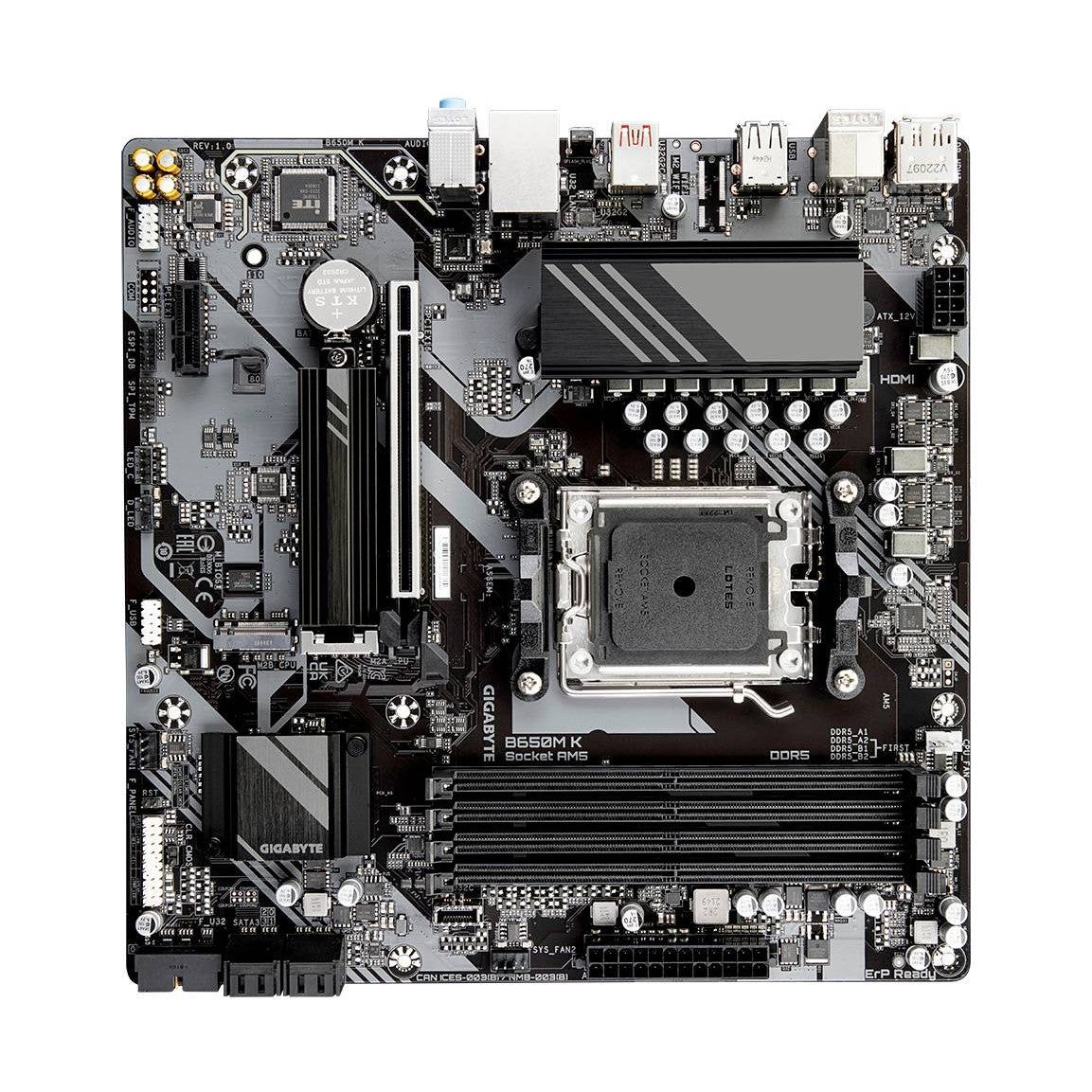 TARJETA MADRE GIGABYTE MICRO ATX, B650M K, DDR5. 256 GB, AM5, PARA AMD