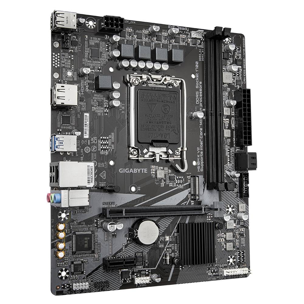 TARJETA MADRE GIGABYTE ATX H610M K V2 DDR5, S-1700, 64 GB, PARA INTEL