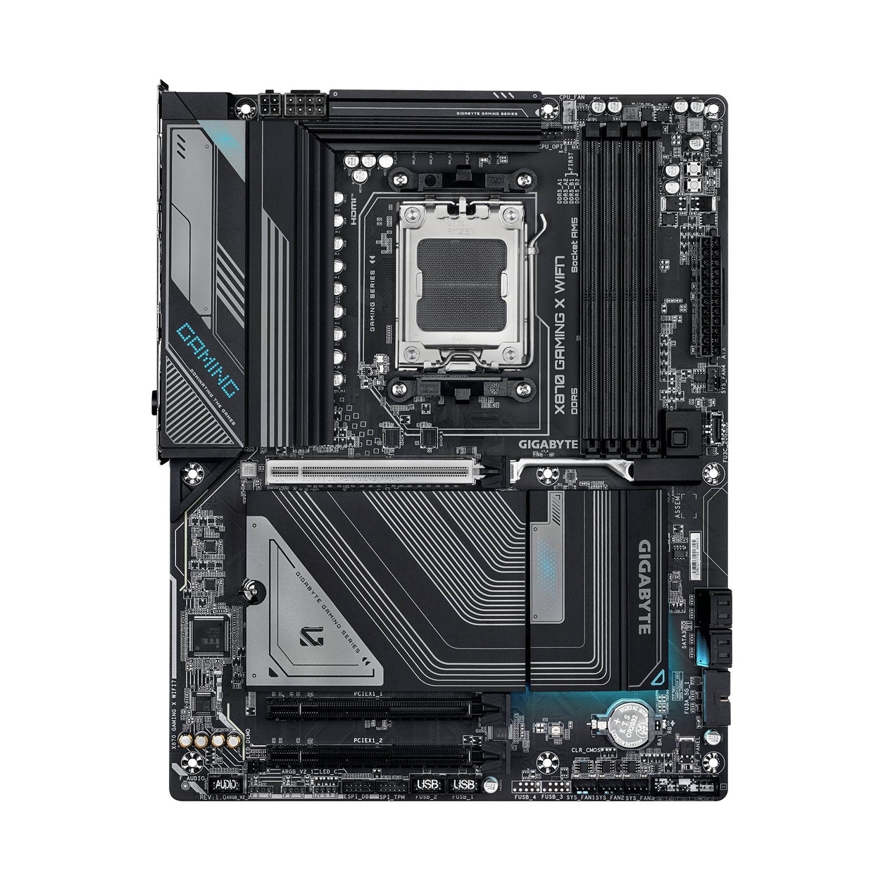 TARJETA MADRE ATX GIGABYTE X870 GAMING X WIFI7, DDR5, 256 GB, AM5, PARA AMD