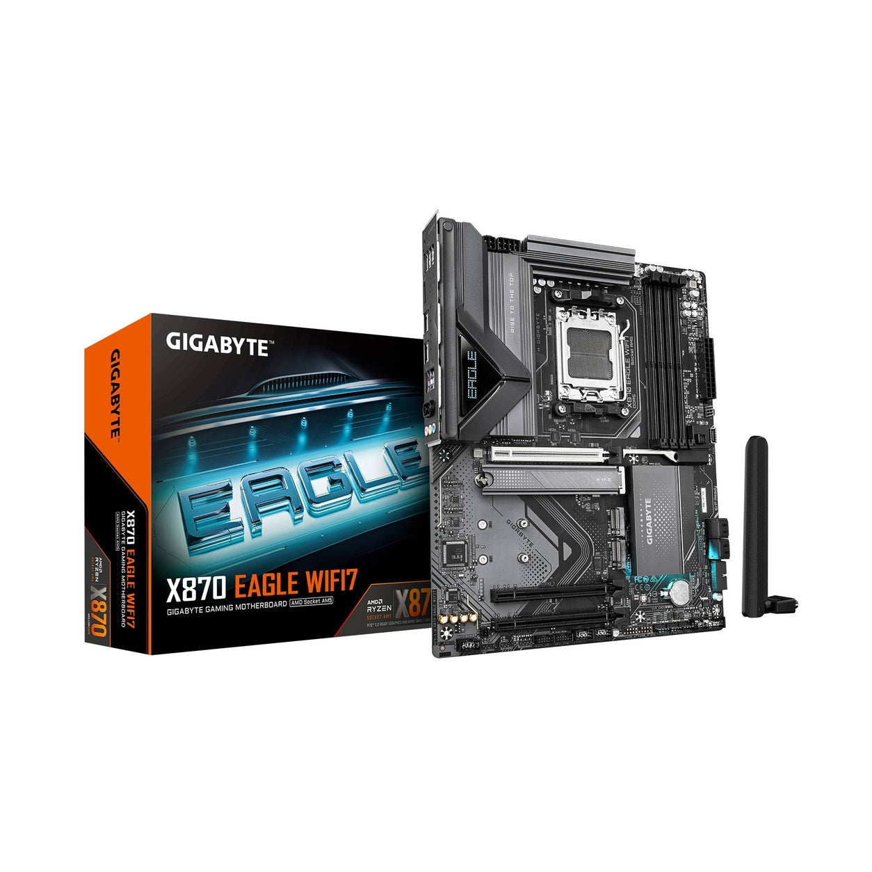 TARJETA MADRE GIGABYTE ATX X870 EAGLE WIFI7  DDR5, AM5, 64 GB, PARA AMD