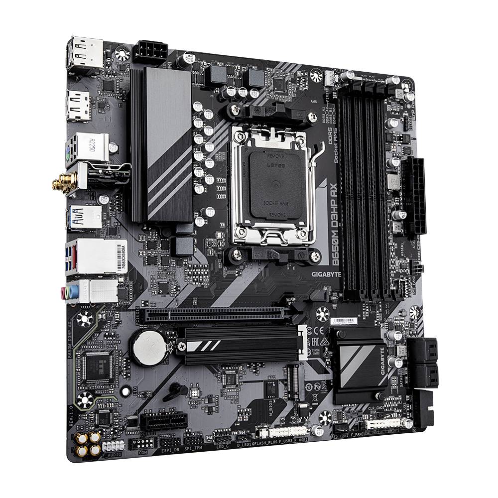 TARJETA MADRE GIGABYTE MICRO ATX B650M D3HP AX, DDR5, AM5, 256 GB, PARA AMD
