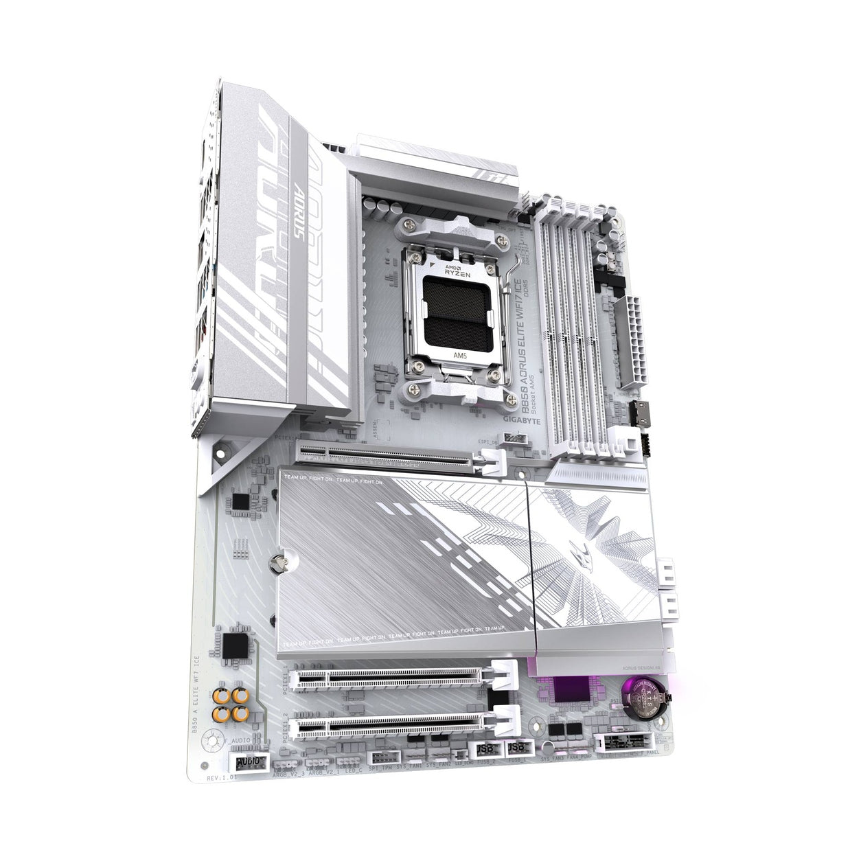 TARJETA MADRE GIGABYTE ATX B850 A ELITE WF7 ICE, DDR5, AM5, 256 GB, PARA AMD