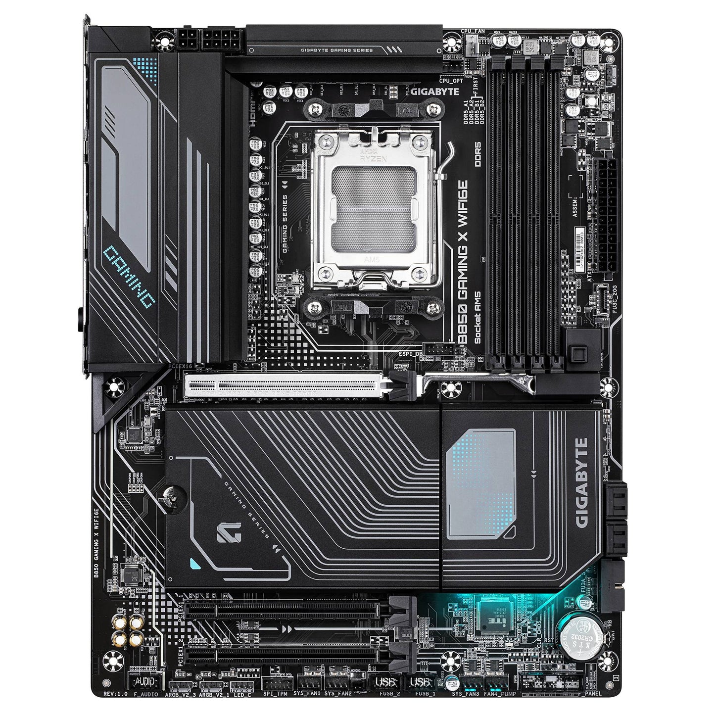 TARJETA MADRE GIGABYTE ATX B850 GAMING X WIFI6E, DDR5, AM5, 256 GB, PARA AMD