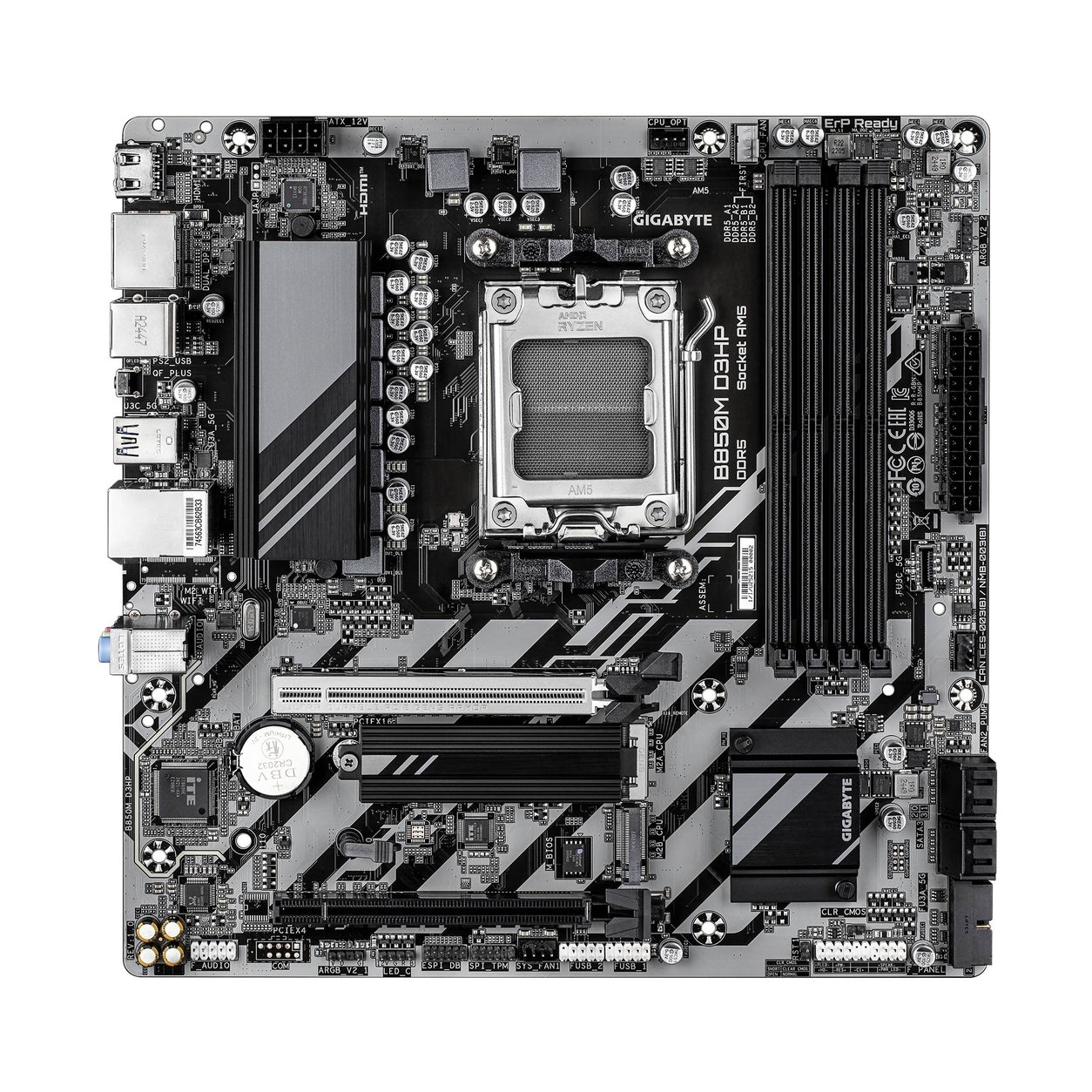 TARJETA MADRE GIGABYTE MICRO ATX B850M D3HP, DDR5, AM5, 256 GB, PARA AMD