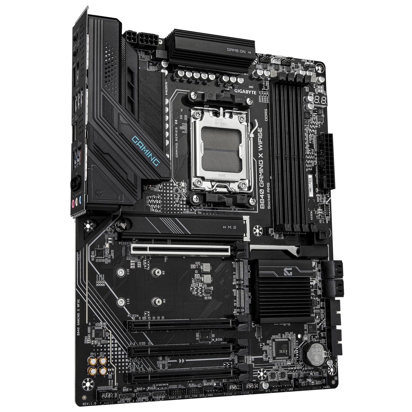 TARJETA MADRE GIGABYTE ATX B840 GAMING X WF6E, DDR5, AM5, 256 GB, PARA AMD
