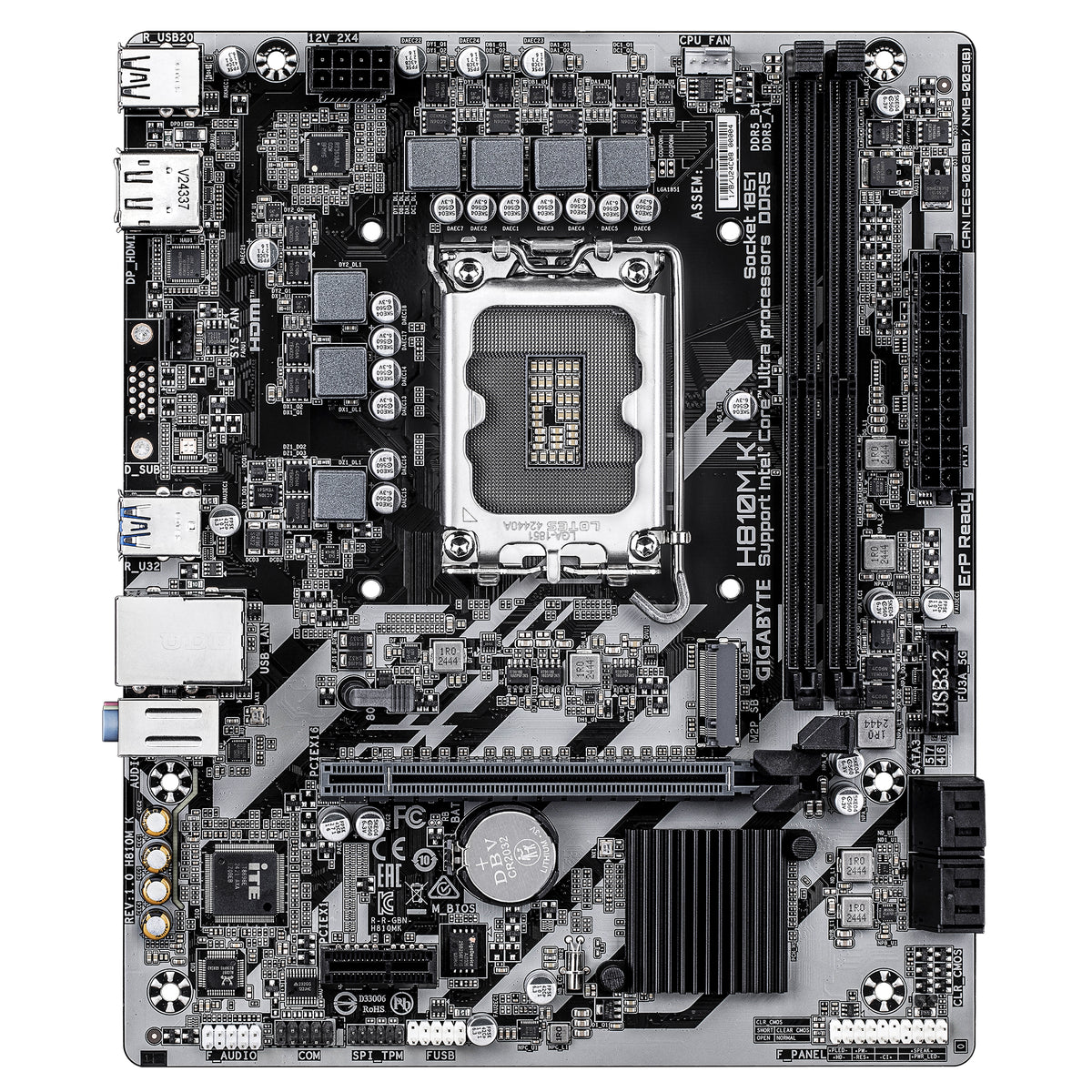 TARJETA MADRE GIGABYTE MICRO ATX H810M K , DDR5, S-1851, 128 GB, PARA INTEL