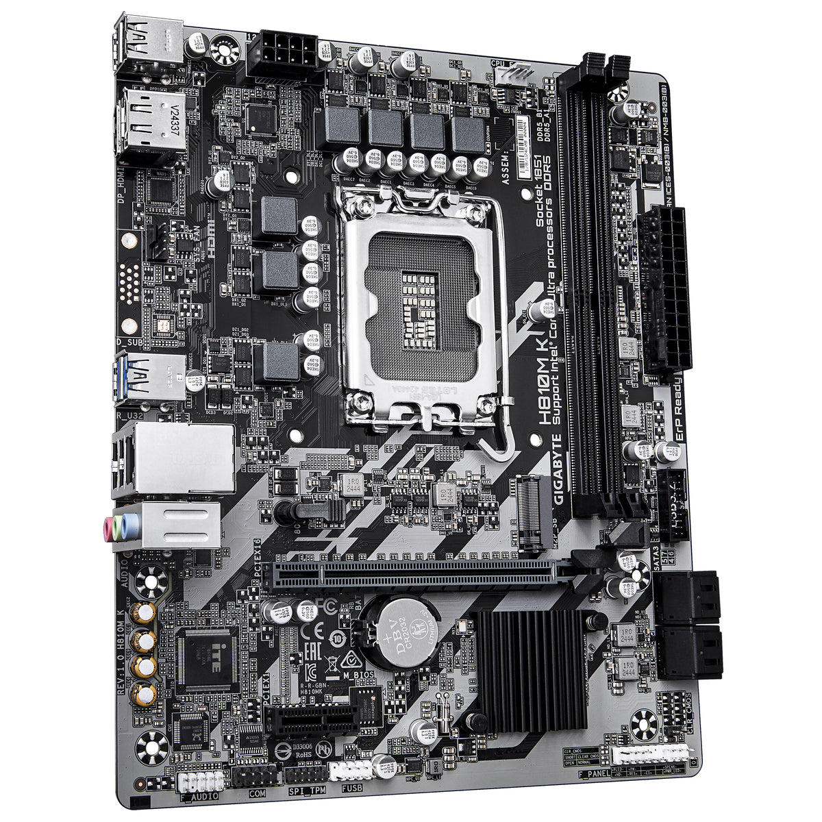TARJETA MADRE GIGABYTE MICRO ATX H810M K , DDR5, S-1851, 128 GB, PARA INTEL