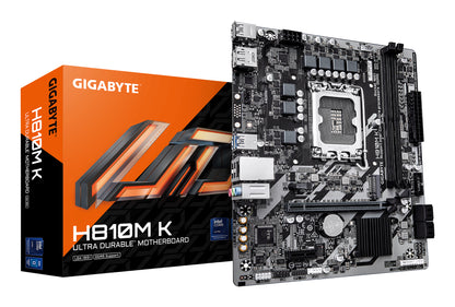 TARJETA MADRE GIGABYTE MICRO ATX H810M K , DDR5, S-1851, 128 GB, PARA INTEL