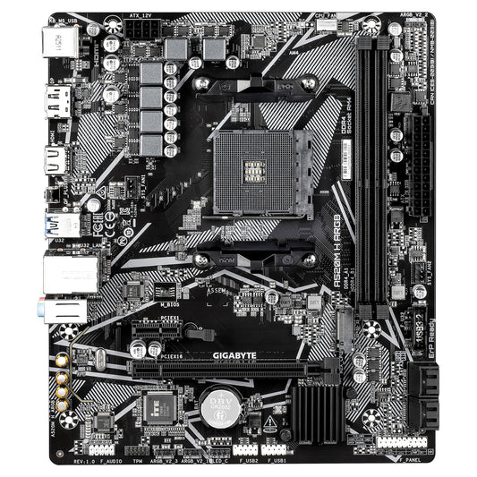 TARJETA MADRE GIGABYTE MICRO ATX A520M H ARGB, DDR4, AM4, 64 GB, PARA AMD