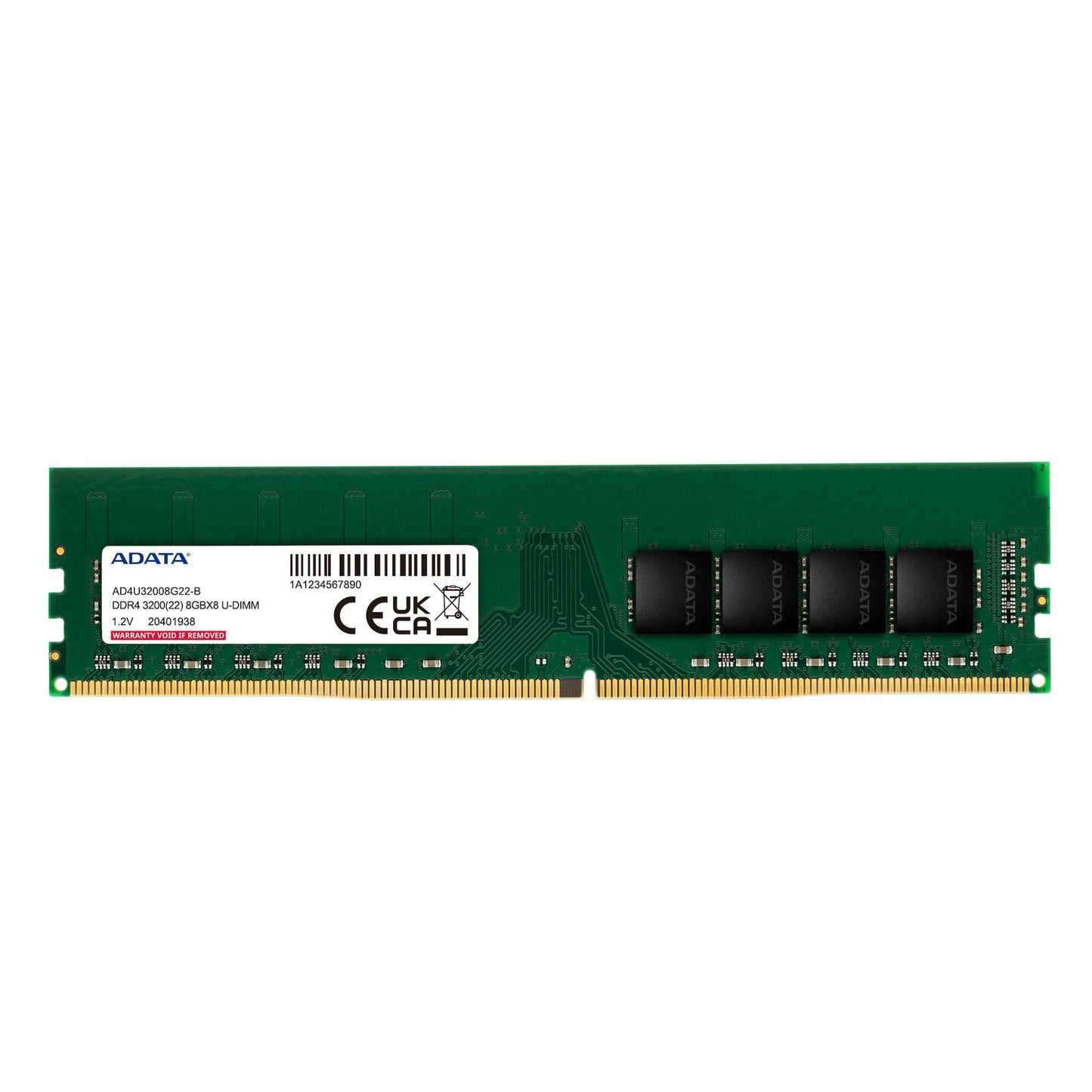 MEMORIA RAM ADATA AD4U32008G22-SGN, 8 GB, DDR4, 3200 MHZ, UDIMM