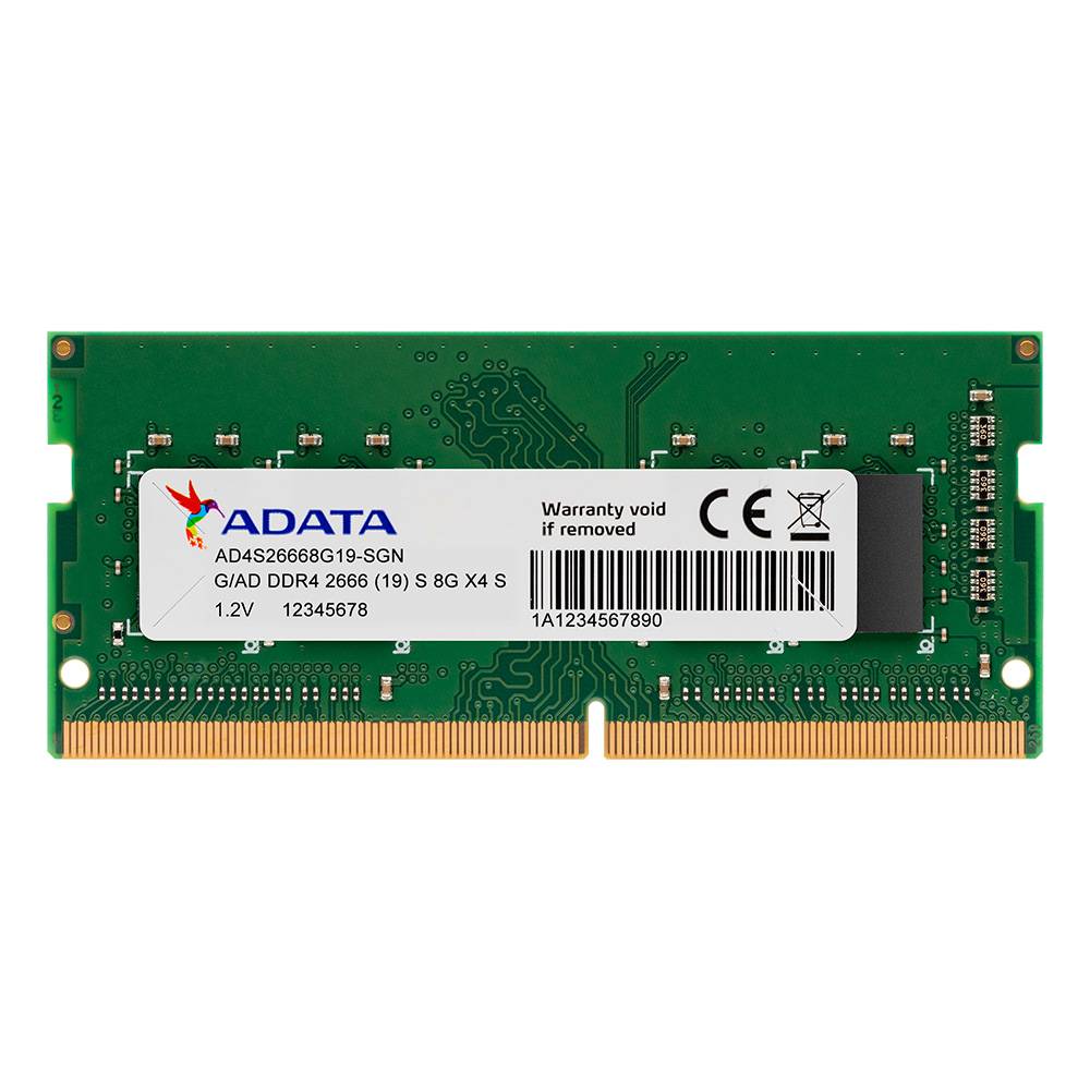 MEMORIA ADATA AD4S26668G19-SGN, 8 GB, DDR4, 2666 MHZ, SO-DIMM