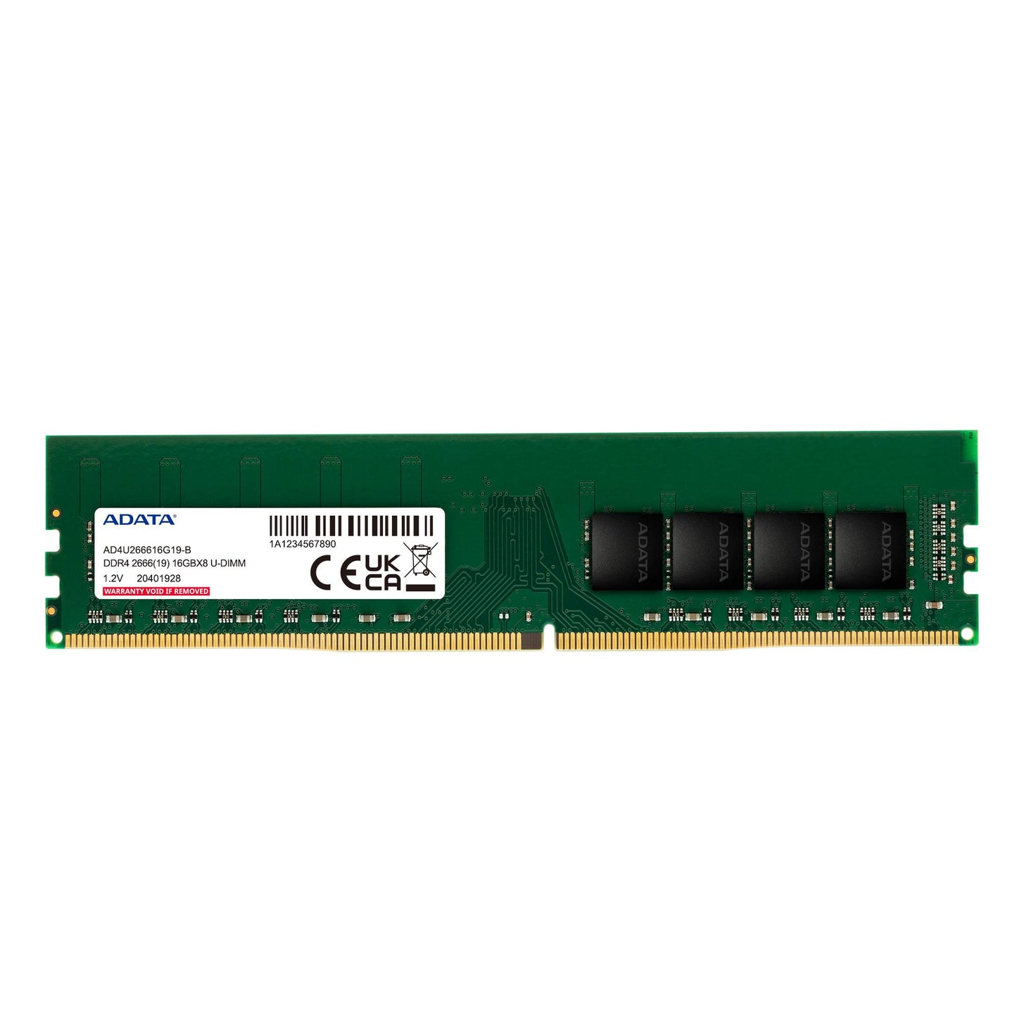 MEMORIA RAM ADATA AD4U266616G19-SGN, 16 GB, DDR4, 2666 MHZ, UDIMM