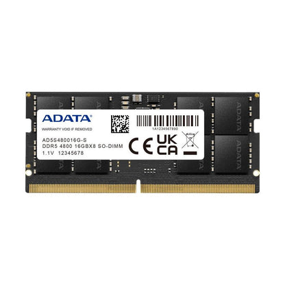 MEMORIA RAM ADATA, DDR5 16GB SODIMM 4800MHZ. NP. AD5S480016G-S