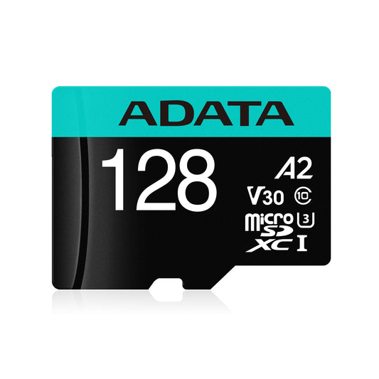 MICRO SECURE DIGITAL ADATA MICROSDXC/SDHC UHS-I U3 V30 128GB CLASE 10 (A2), VELOCIDAD DE LECTURA / ESCRITURA 100/85 (MB/S)