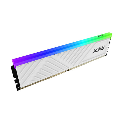 MEMORIA RAM ADATA XPG SPECTRIX D35G, DDR4 8GB UDIMM 3200MHZ, CON ILUMINACIÓN RGB. DISIPADOR BLANCO. AX4U32008G16A-SWHD35G