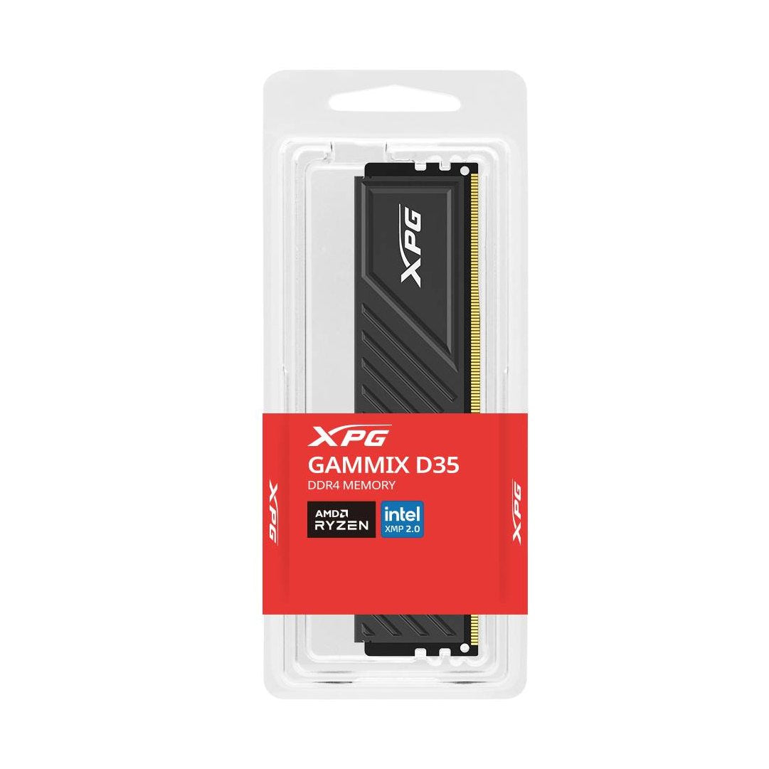 MEMORIA RAM ADATA XPG GAMMIX D35, DDR4 8GB UDIMM 3200MHZ. DISIPADOR NEGRO . AX4U32008G16A-SBKD35