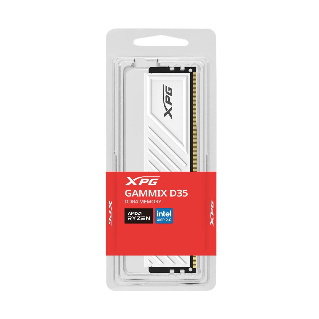 MEMORIA RAM ADATA XPG GAMMIX D35, DDR4 8GB UDIMM 3200MHZ. DISIPADOR BLANCO. AX4U32008G16A-SWHD35