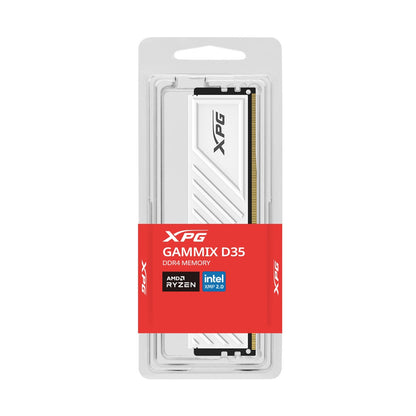 MEMORIA RAM ADATA XPG GAMMIX D35, DDR4 8GB UDIMM 3200MHZ. DISIPADOR BLANCO. AX4U32008G16A-SWHD35
