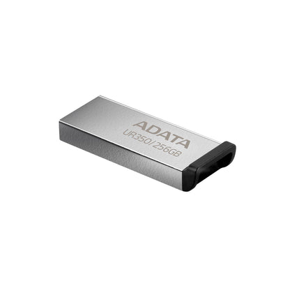 MEMORIA USB DE 256GB UR350 3.2 GEN 1 (RETROCOMPATIBLE 3.0 Y 2.0), DISEÑO ELEGANTE SIN TAPA. COLOR METÁLICO, NEGRO. UR350-256G-RSR/BK
