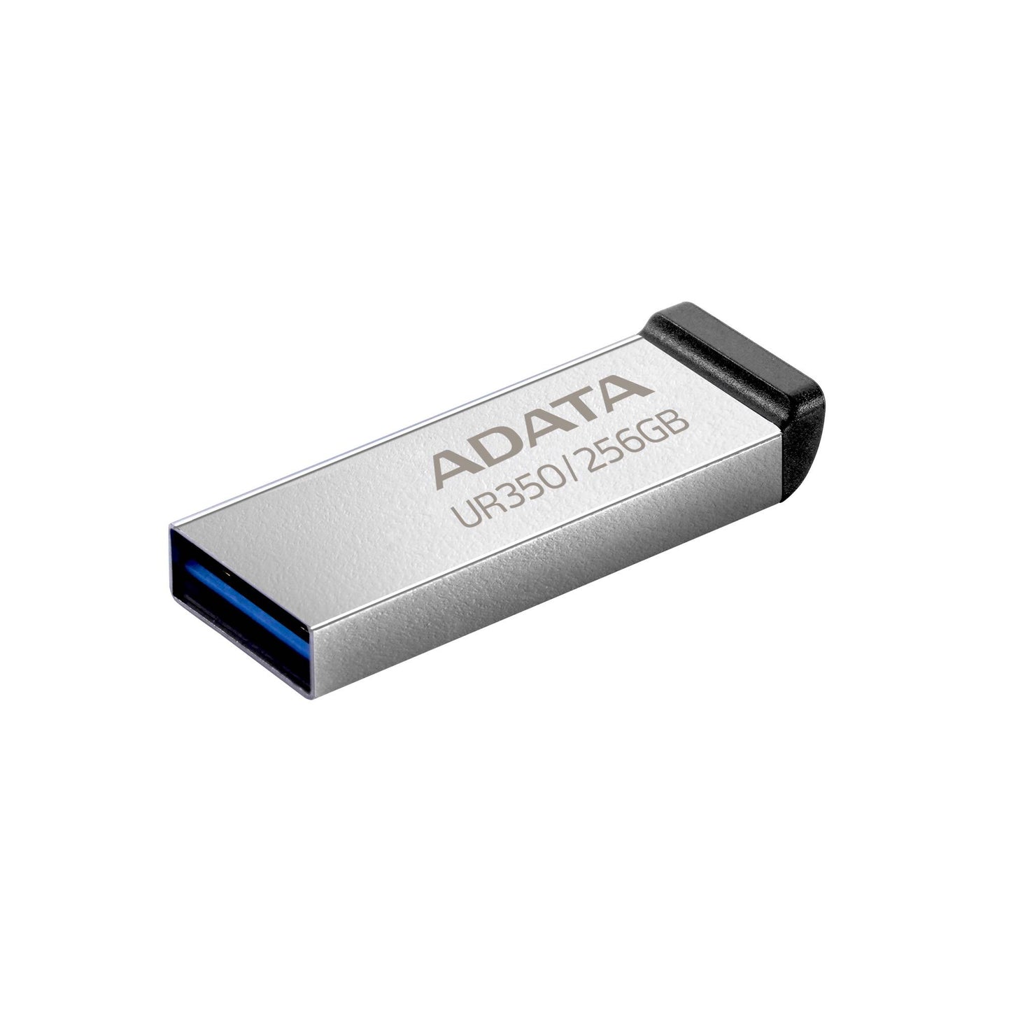 MEMORIA USB DE 256GB UR350 3.2 GEN 1 (RETROCOMPATIBLE 3.0 Y 2.0), DISEÑO ELEGANTE SIN TAPA. COLOR METÁLICO, NEGRO. UR350-256G-RSR/BK
