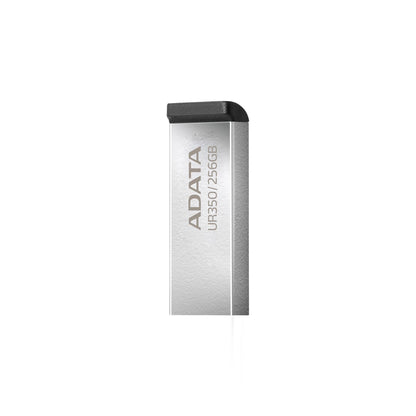 MEMORIA USB DE 256GB UR350 3.2 GEN 1 (RETROCOMPATIBLE 3.0 Y 2.0), DISEÑO ELEGANTE SIN TAPA. COLOR METÁLICO, NEGRO. UR350-256G-RSR/BK