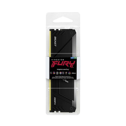 MEMORIA RAM KINGSTON FURY BEAST BLACK XMP RGB DIMM DDR4 8GB 3200MT/S CL16 1RX8 1.35V