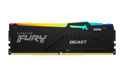 MEMORIA RAM KINGSTON FURY BEAST BLACK XMP RGB DIMM DDR5 16GB 5200MT/S CL40 1RX8 1.25V