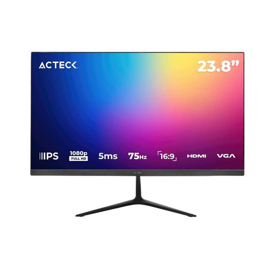 MONITOR  ACTECK CAPTIVE VIVID SP240, 23.8 PULGADAS, 250 CD / M², 1920 X 1080 PIXELES, 5-8 MS, NEGRO