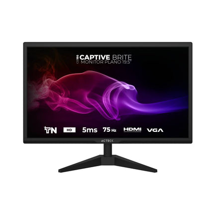MONITOR ACTECK AC-939409, 19.5 PULGADAS, 250 CD / M², 1600 X 900 PIXELES, 5 MS, NEGRO