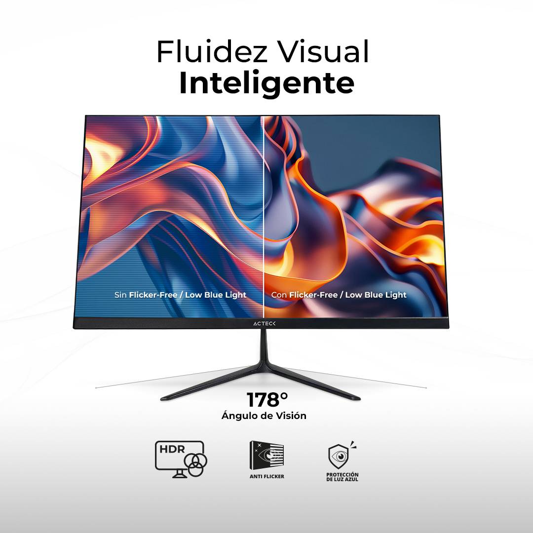 MONITOR PLANO 24.5 PULGADAS CAPTIVE VIVD SP245, FULL HD 1920X1080 PX, 75 HZ