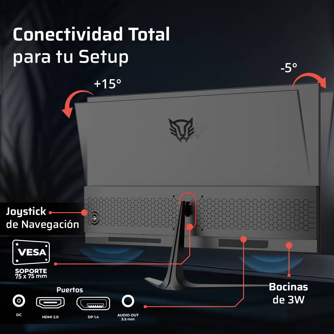 MONITOR GAMER 27 PULGADAS COSMOS EDGE MCE27P BALA RUSH IPS, RESOLUCIÓN: 1920 X 1080  FHD FRECUENCIA: 240HZ