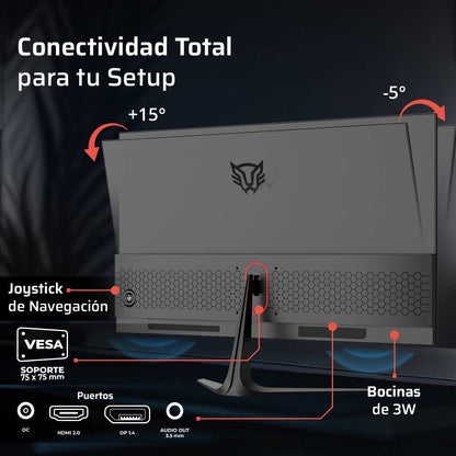 MONITOR GAMER 27 PULGADAS COSMOS EDGE MCE27P BALA RUSH IPS, RESOLUCIÓN: 1920 X 1080  FHD FRECUENCIA: 240HZ