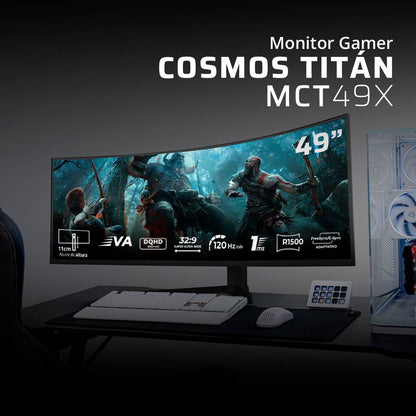 MONITOR GAMING CURVO 49 PULGADAS 120HZ: COSMOS TITAN MCT49X BALAM RUSH FREESYNC/G-SYNC ADAPTATIVO