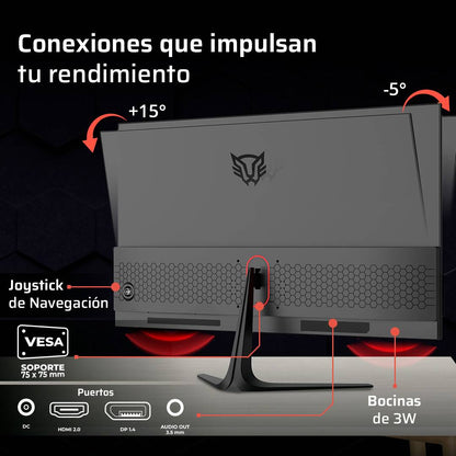 MONITOR GAMER 24.5 PULGADAS COSMOS EDGE MCE245P BALA RUSH VA, RESOLUCIÓN: 1920 X 1080  FHD FRECUENCIA: 240HZ