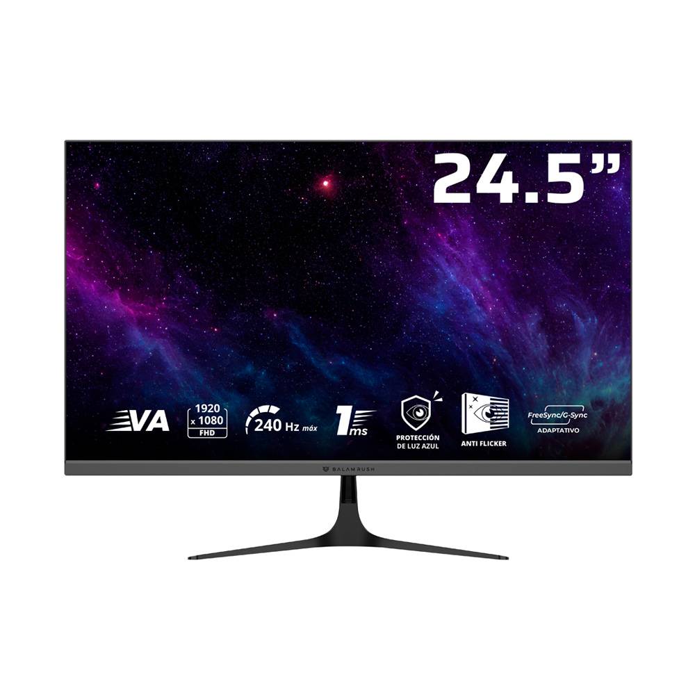 MONITOR GAMER 24.5 PULGADAS COSMOS EDGE MCE245P BALA RUSH VA, RESOLUCIÓN: 1920 X 1080  FHD FRECUENCIA: 240HZ