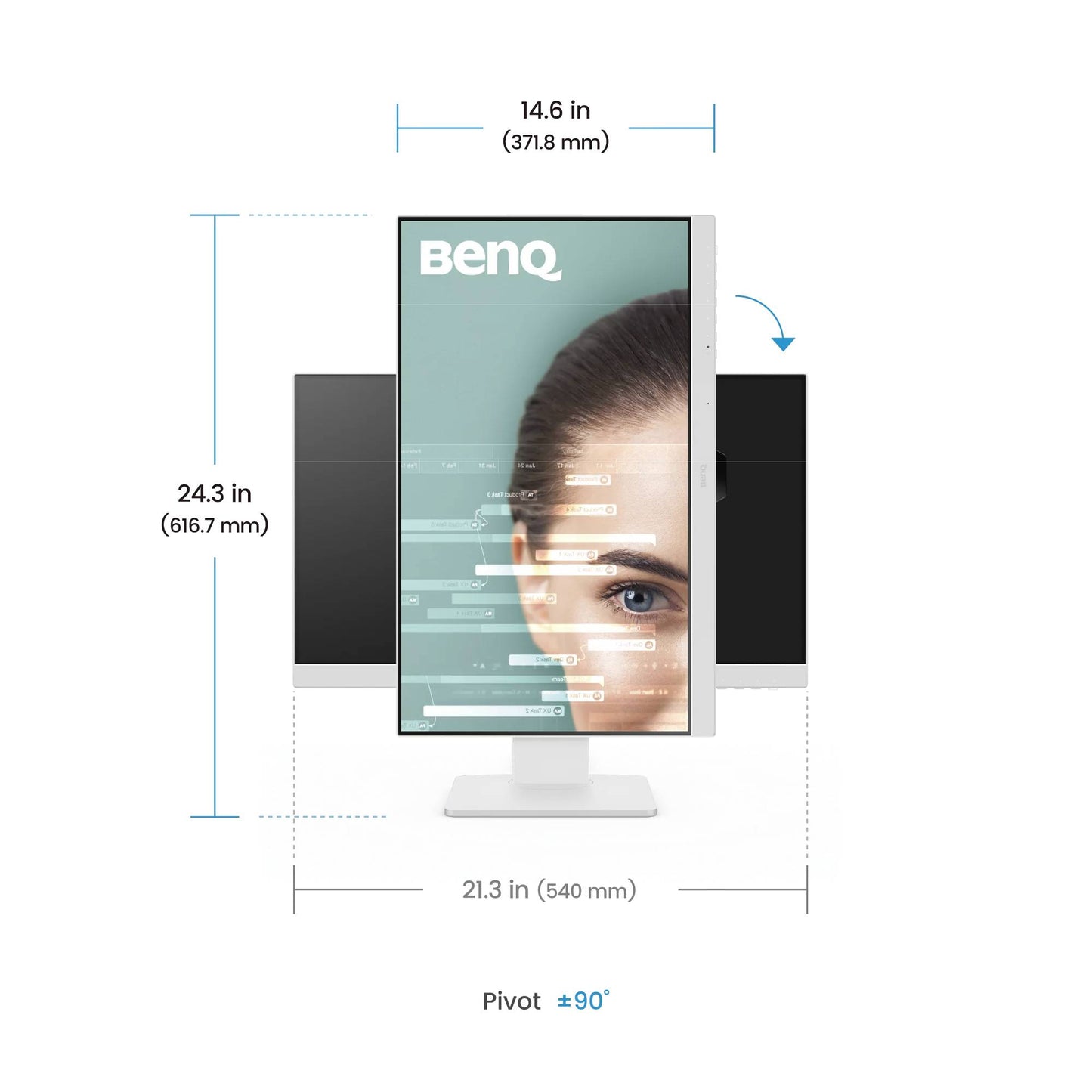 MONITOR BENQ GW2486TC 24FHD 9H.LMLLB.QBL,LED DE 23.8 PULGADAS, WIDE SCREEN. RESOLUCIÓN: FULL HD (1920 X 1080). PANEL IPS / ANTI-GLARE